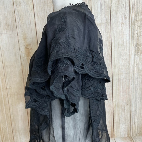 STELLAH FLUTTER SLEEVE TOP WITH EMBROIDERY DETAILS - Picture 6 of 15